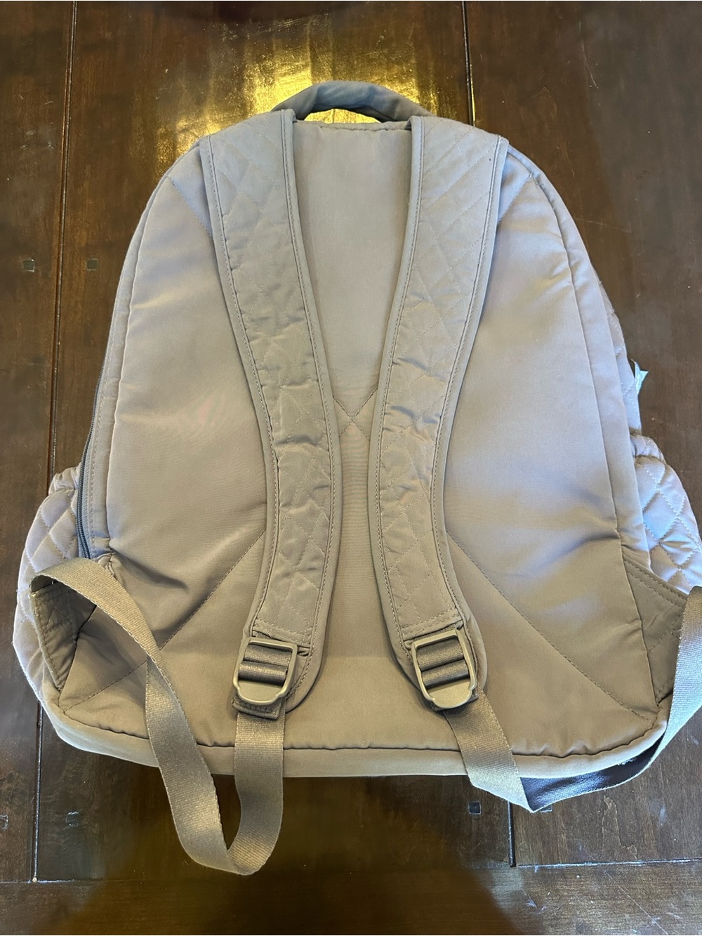 Vera Bradley Light Gray Quilted Backpack - Picture 2 of 11